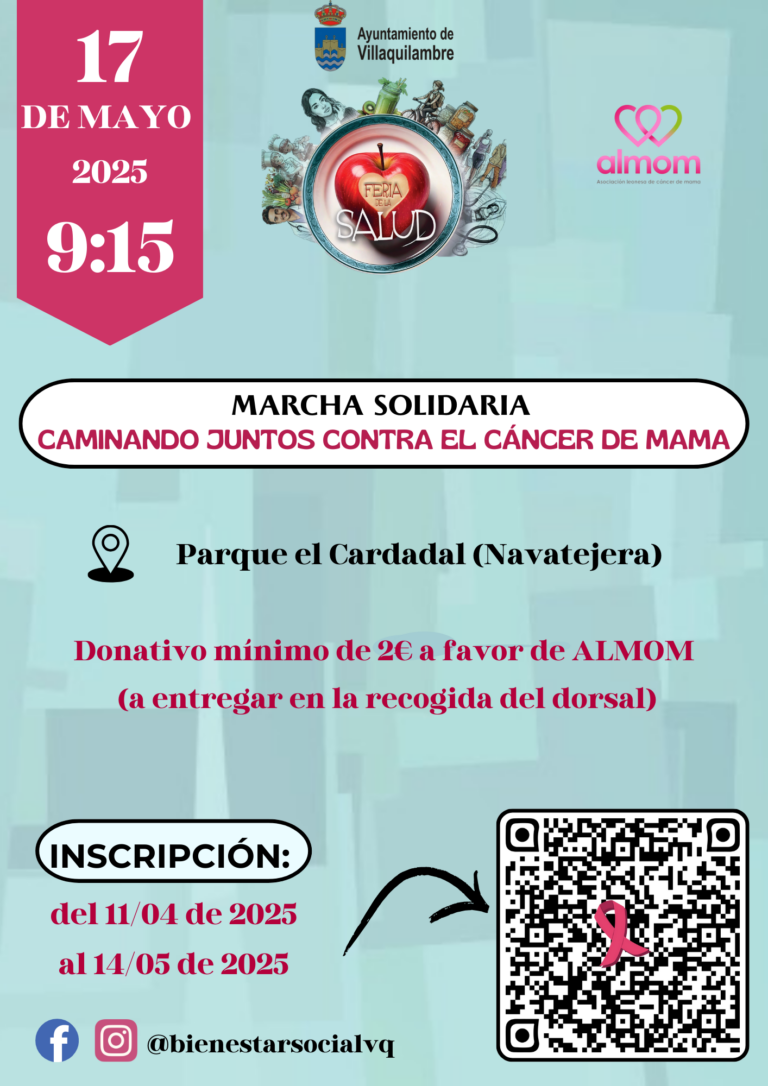 MARCHA SOLIDARIA «CAMINANDO JUNTOS CONTRA EL CÁNCER DE MAMA». -ALMOM