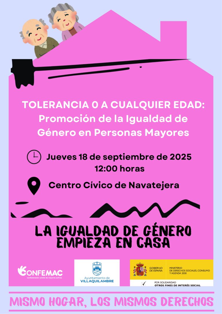 TOLERANCIA 0 A CUALQUIER EDAD: Promoción de la igualdad de género en personas mayores