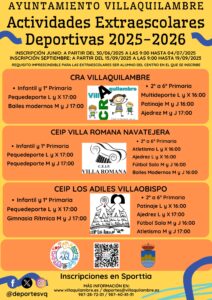INSCRIPCIONES ACTIVIDADES EXTRAESCOLARES 2025/26