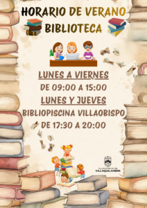 HORARIO VERANO BIBLIOTECA